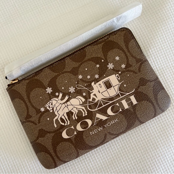 Coach Corner Zip Wristlet - Picture 8 of 10